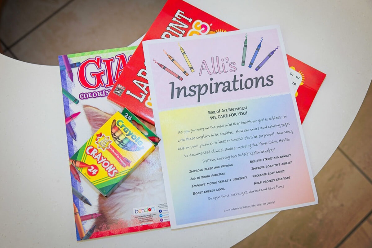 Coloring Books Draw Smiles and Provide Support