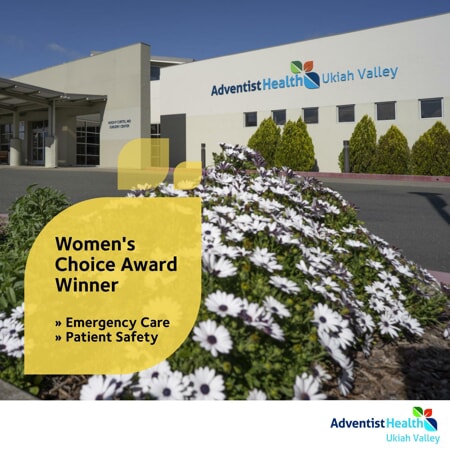 Adventist Health Ukiah Valley Receives Women’s Choice Award